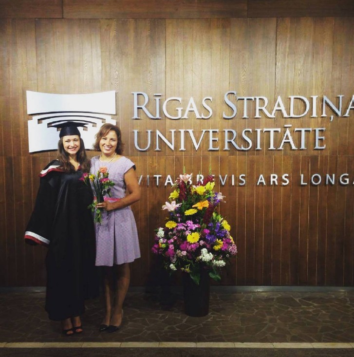 Līva Utāne kopā ar docētāju