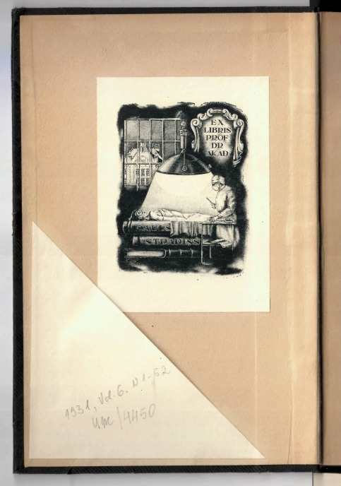 pauls_stradins_mayo_klin_zurnali_exlibris_1931.png