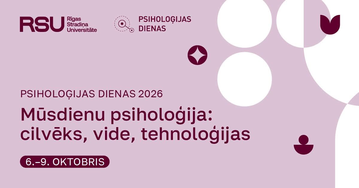 Psiholoģijas dienu RSU 2026 reklāma, vizuālais materiāls