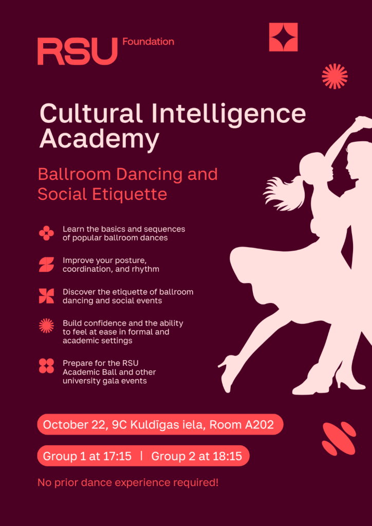 Poster inviting people to learn ballroom dancing