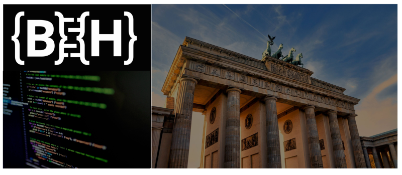 Brandenburg gate + biohack logo
