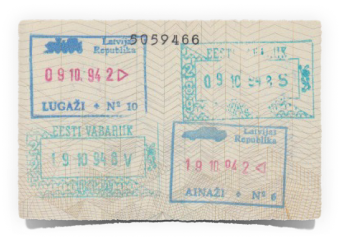 Passport stamps