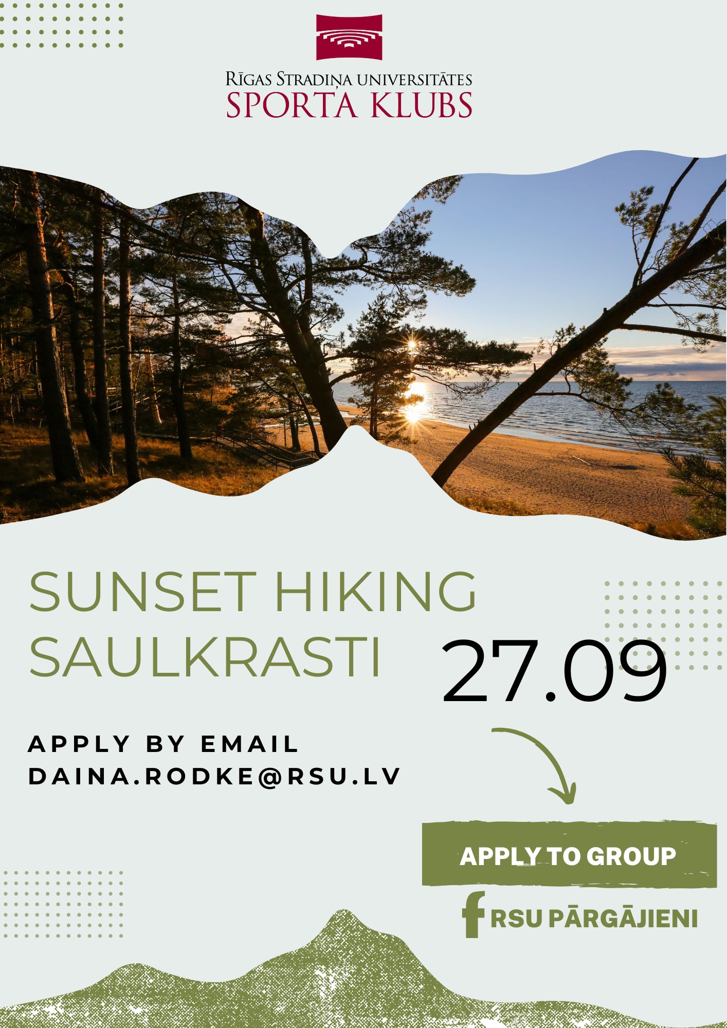 infographic about saulkrasti hike