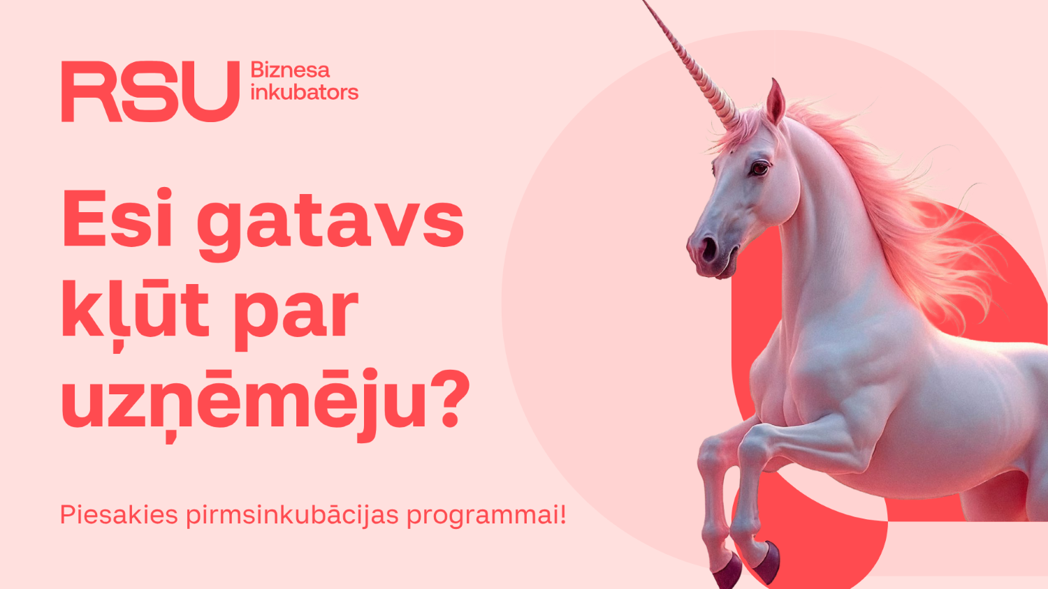 RSU PINK pieteikšanās plakāts 2026