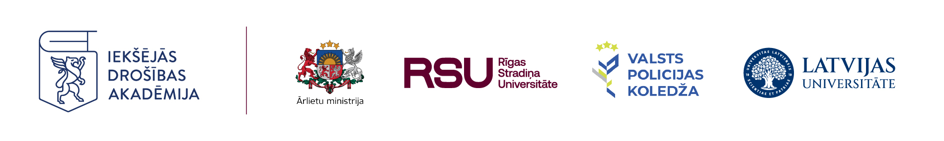 Logo rinda: IDA, ĀM, RSU, VPK, LU