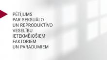 Latvijas Radio raidījumā – par RSU sākto seksuālās un reproduktīvās veselības pētījumu