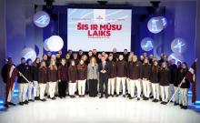 Group photo of the Latvian Olympic delegation