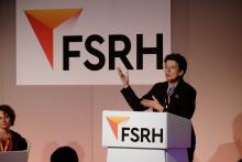 RSU Professor Gunta Lazdāne presenting at the conference on sexual and reproductive health in Great Britain