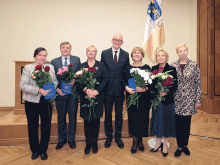 RSU profesoriem pasniedz valsts emeritētā zinātnieka diplomu