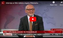 rektors prof. Aigars Pētersons sniedza interviju Latvijas Televīzijas raidījumam Rīta Panorāma