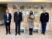 RSU vadība sveic Studējošo pašpārvaldes jauno valdes priekšsēdētāju