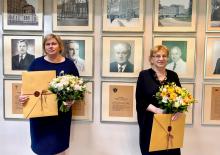 Profesorēm L. Vīksnai un I. Zeltiņai pasniegti Veselības ministrijas Atzinības raksti