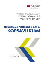 Izdoti studiju programmas "Policijas darbs" pētniecisko darbu kopsavilkumi 2023./2024.