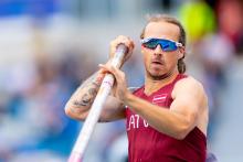 Pole vaulter Valters Kreišs