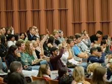 Students participating in Welcome Week
