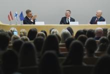 RSU students enjoyed unique opportunity to discuss artificial intelligence with Finnish and Latvian presidents