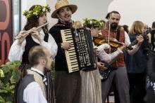 Folk band playing at the celebrations